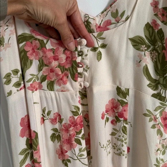 Reformation Pink and Green Floral Maxi Dress - Picture 3 of 4